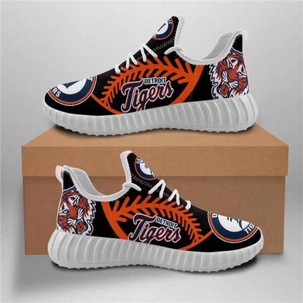 Men's Detroit Tigers Mesh Knit Sneakers/Shoes 007